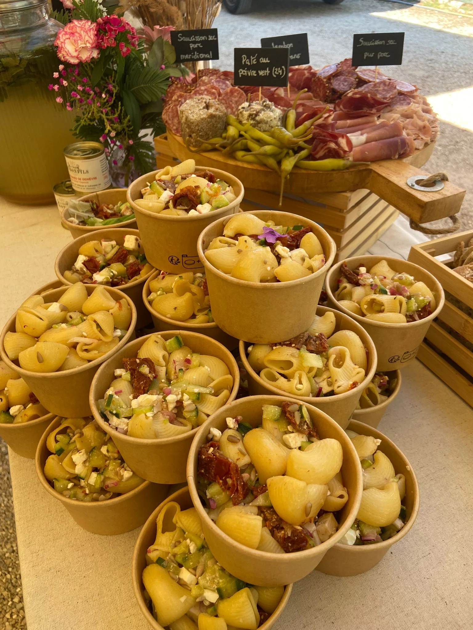 Buffet pâtes événement professionnel